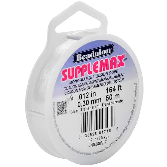 Beadalon® Supplemax™ Monofilament Illusion Cord, Clear, 0.3mm